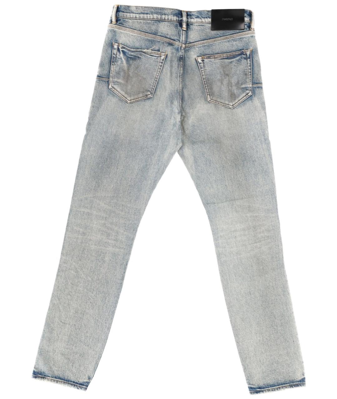 PURPLE Голубые хлопковые джинсы скинни, фото 3