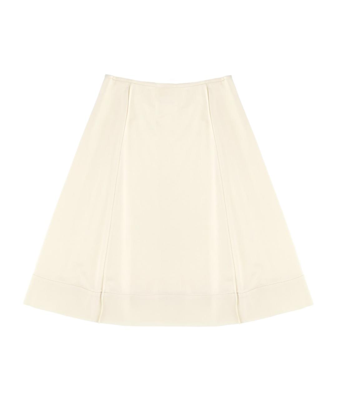JIL SANDER Бежевая ацетатная юбка миди, фото 2