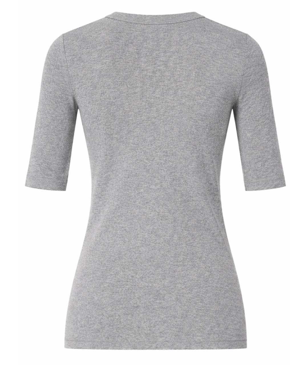 FABIANA FILIPPI Серая хлопковая футболка, фото 2