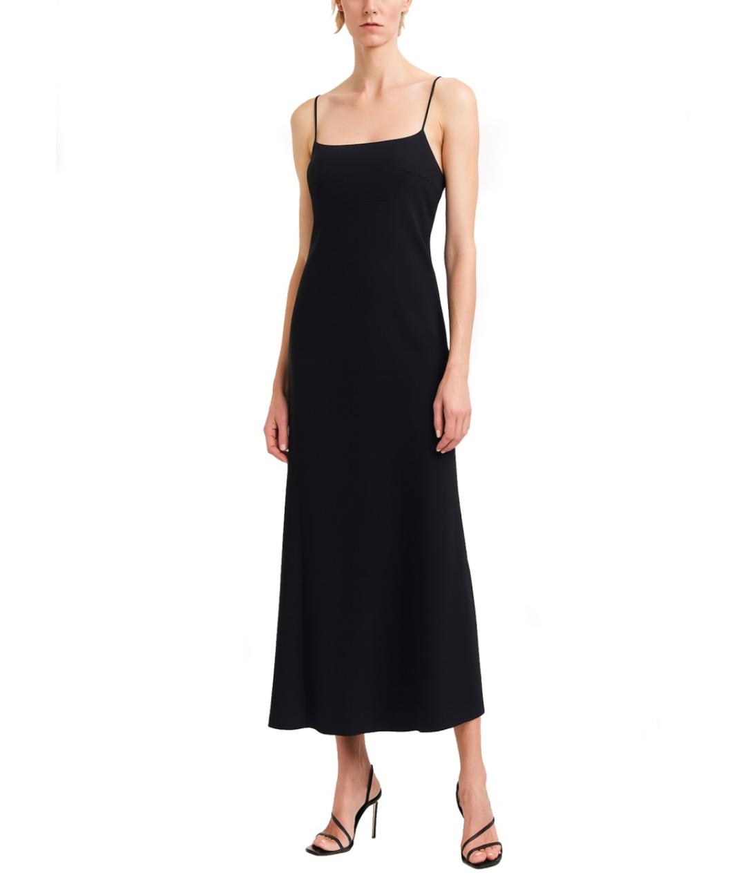 THEORY Черное ацетатное повседневное платье, фото 2