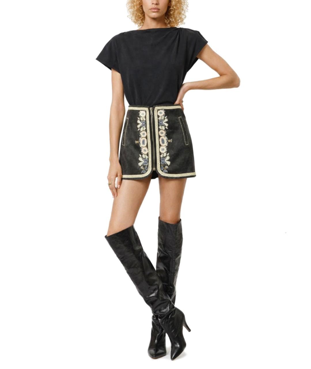 ISABEL MARANT Черная хлопковая футболка, фото 2