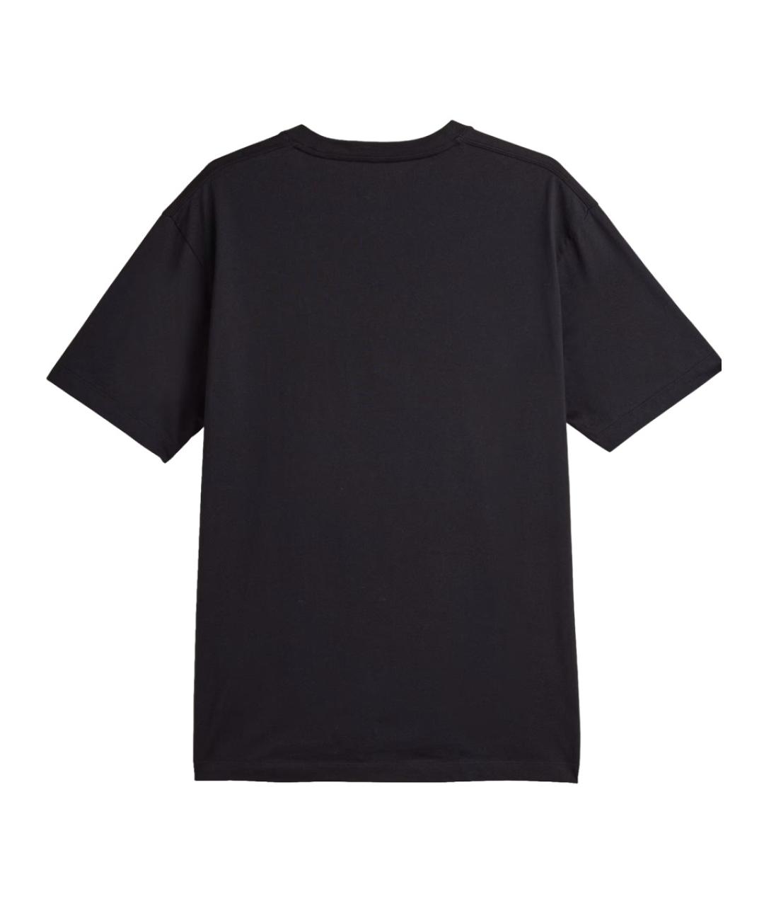 Y-3 Черная хлопковая футболка, фото 2