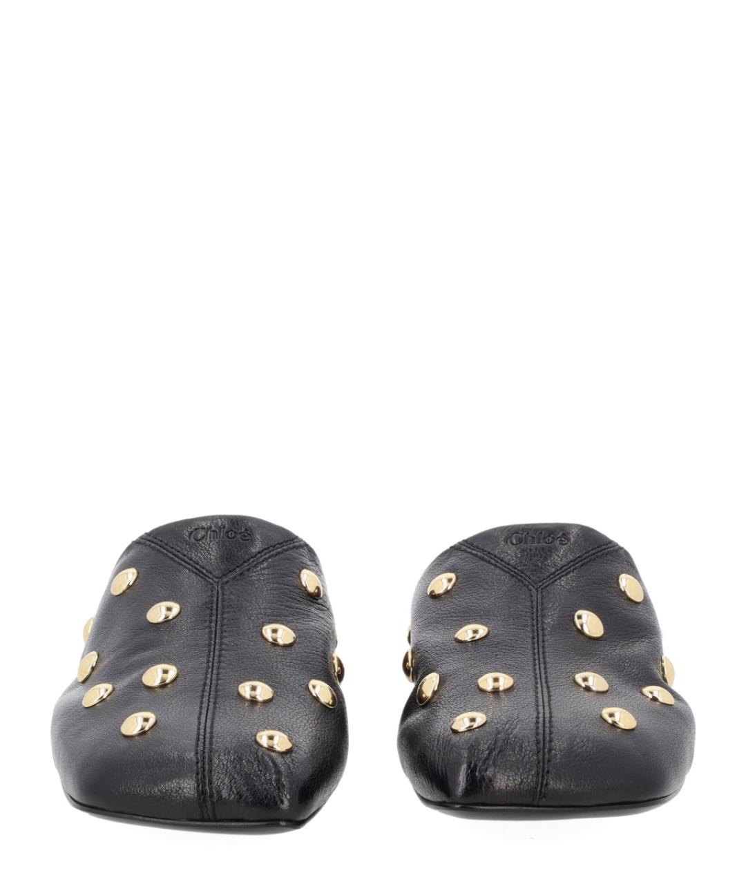 CHLOE Черные кожаные мюли, фото 3
