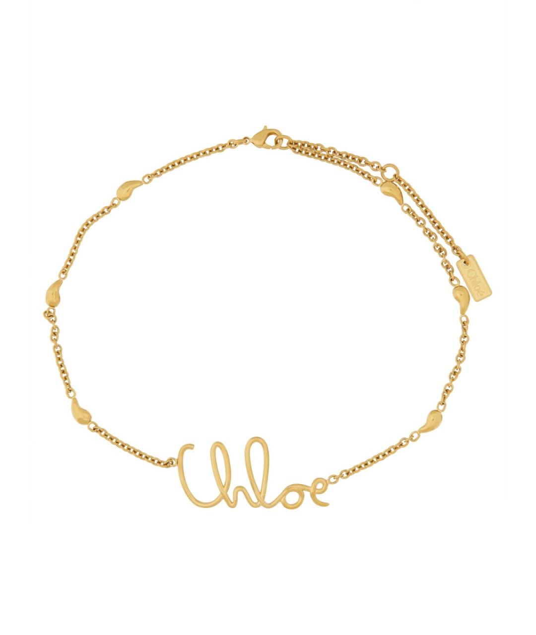 CHLOE Золотая латунная подвеска, фото 2