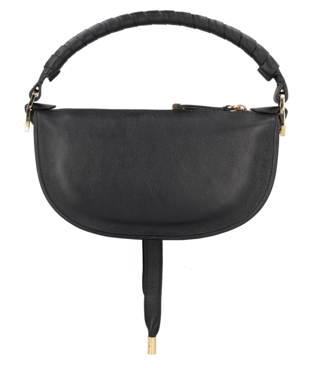 CHLOE Черная кожаная сумка через плечо, фото 3