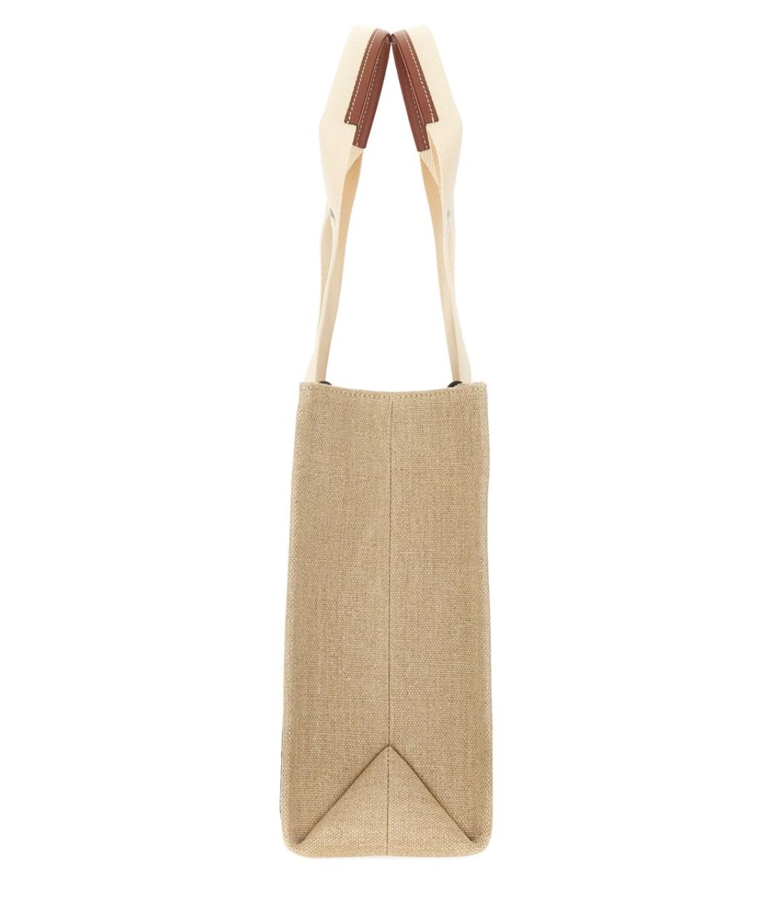CHLOE Бежевая льняная сумка тоут, фото 3