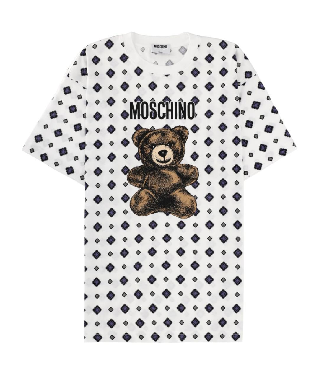 MOSCHINO Белая хлопковая футболка, фото 1