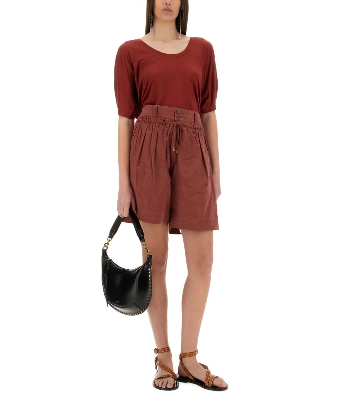 ISABEL MARANT Красные хлопковые шорты, фото 2