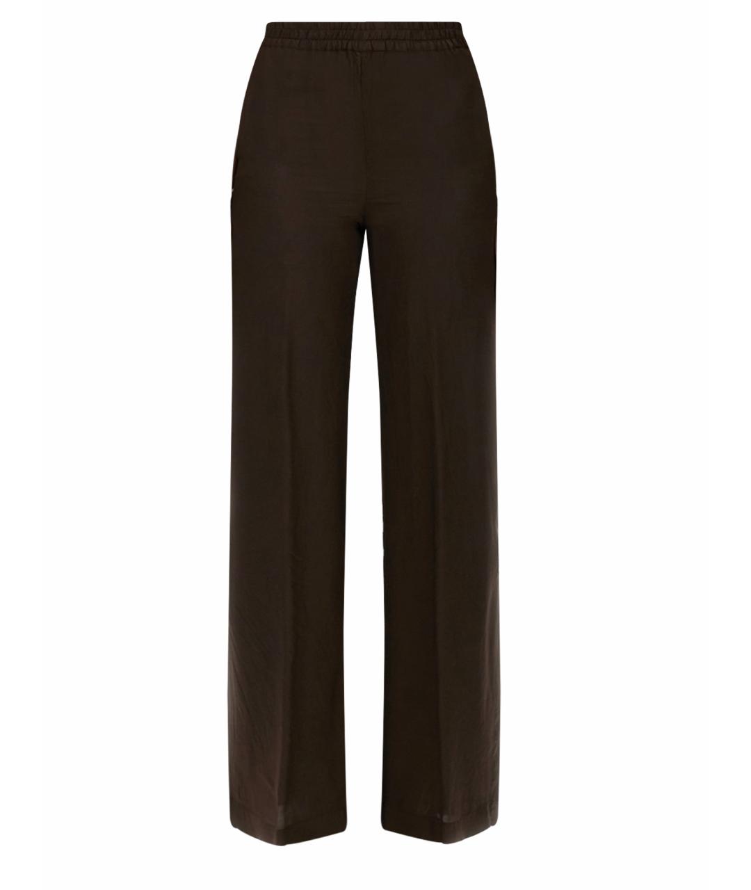 ASPESI Коричневые вискозные прямые брюки, фото 1