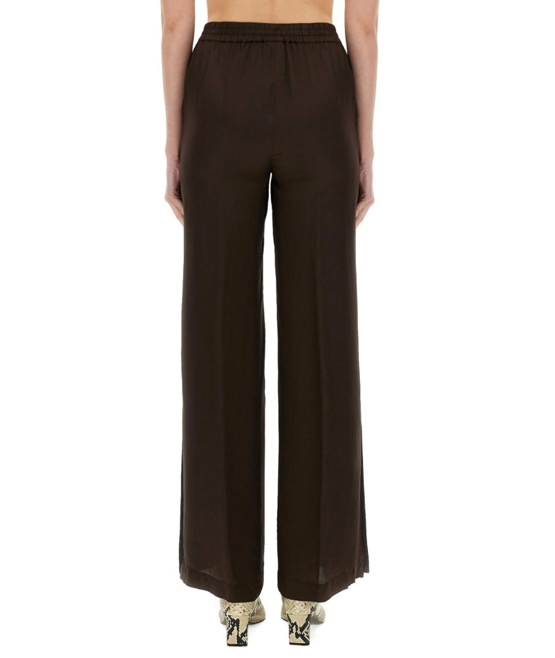 ASPESI Коричневые вискозные прямые брюки, фото 3