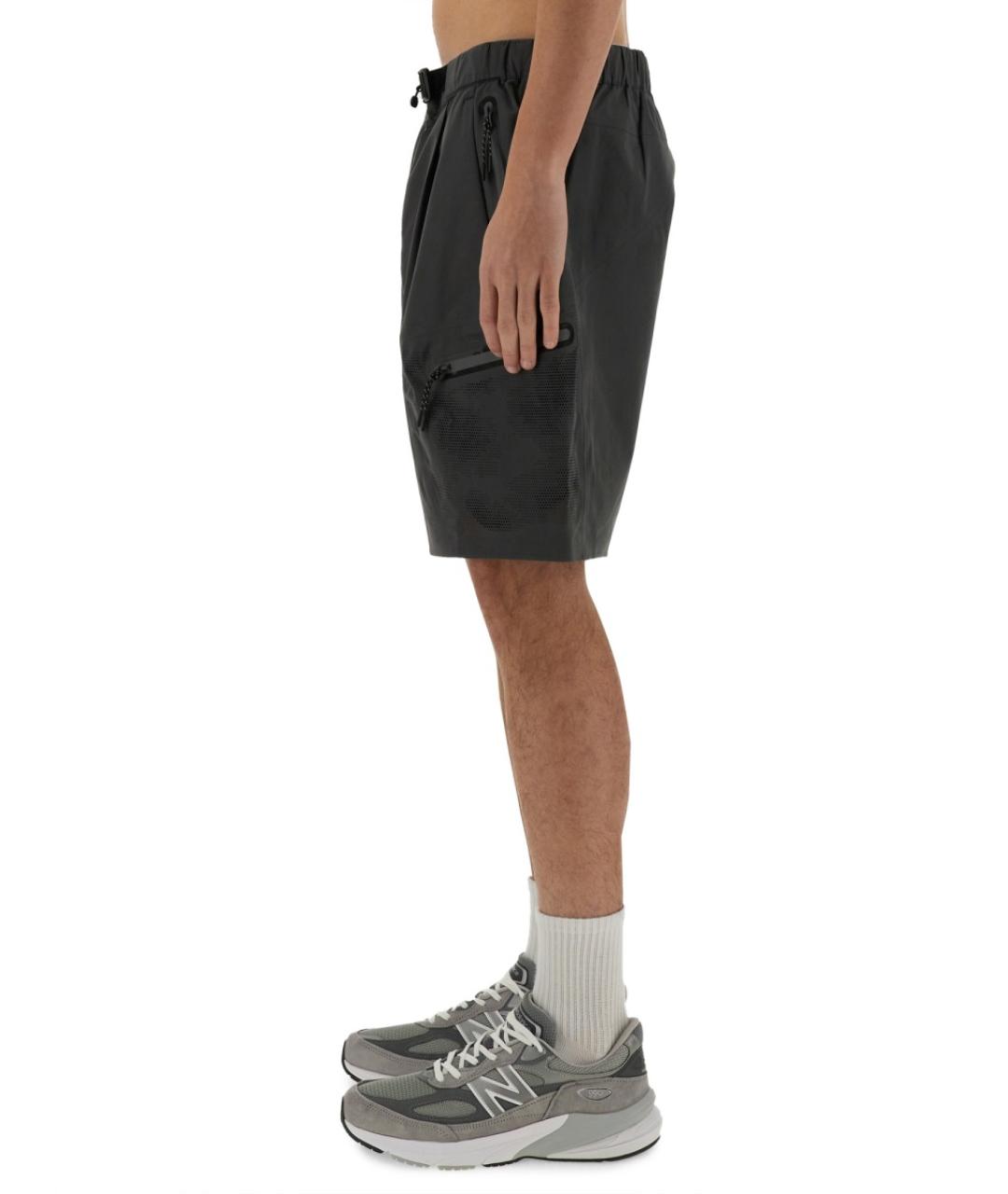 ALPHA INDUSTRIES Серые полиэстеровые шорты, фото 4