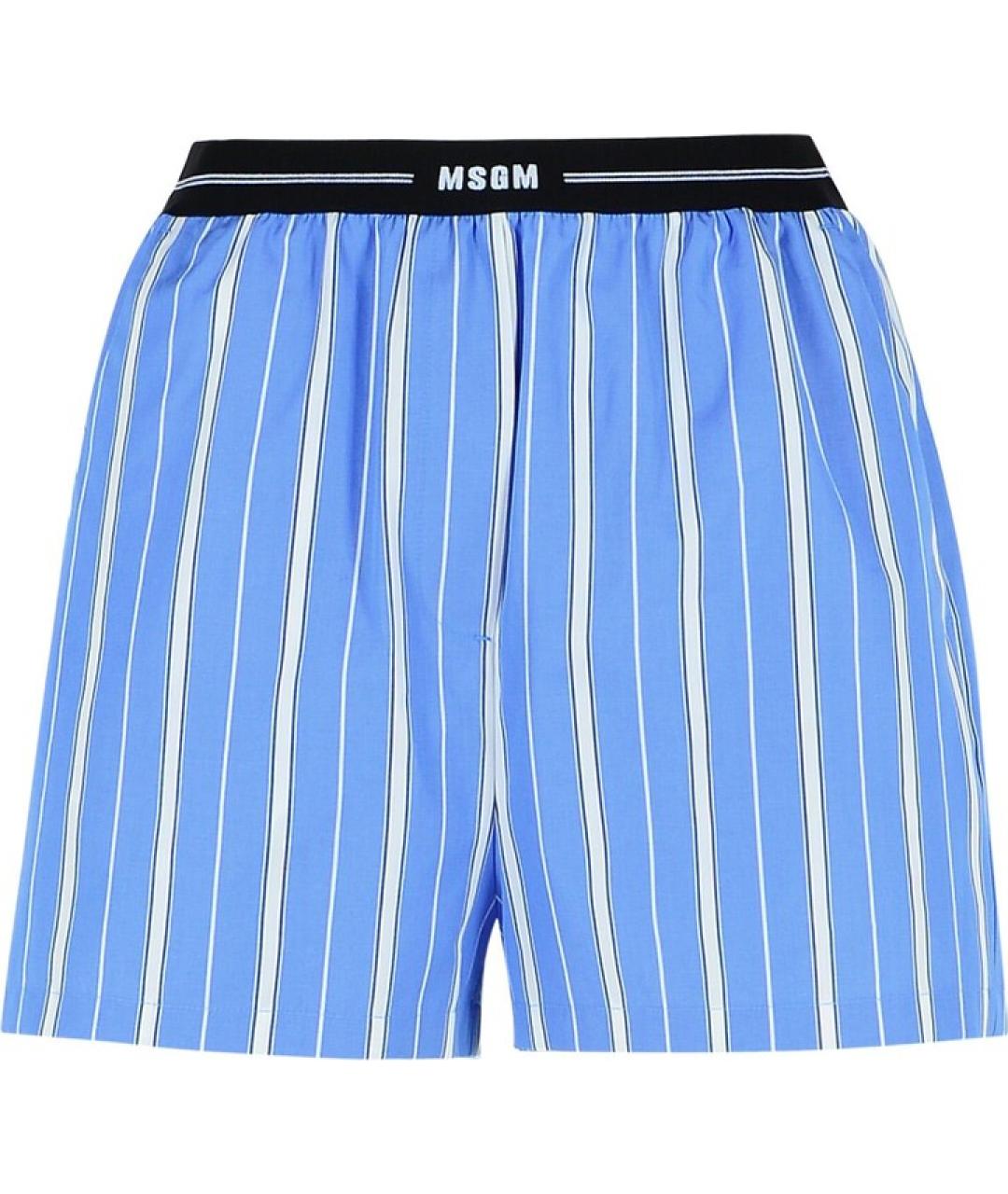 MSGM Голубые хлопковые шорты, фото 1
