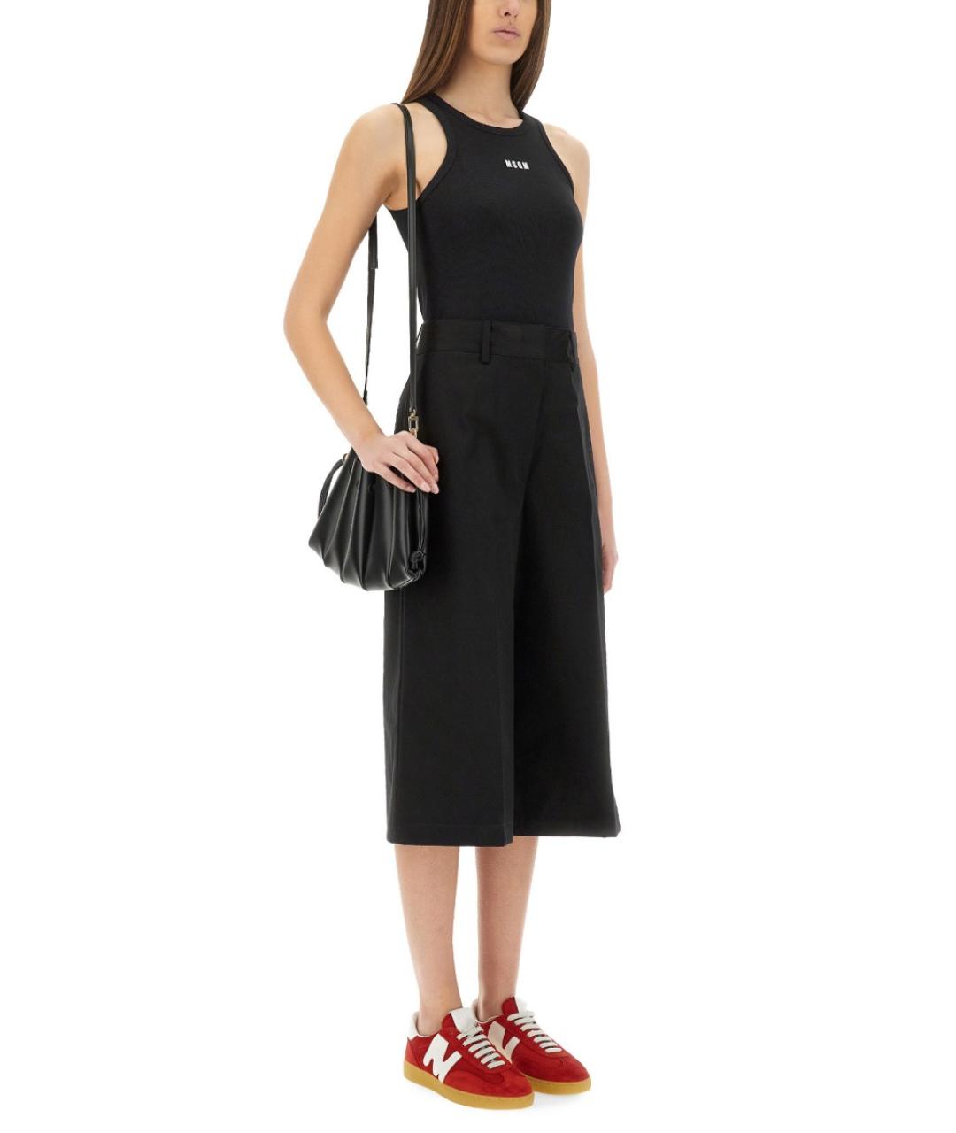 MSGM Черные хлопковые кюлоты, фото 2