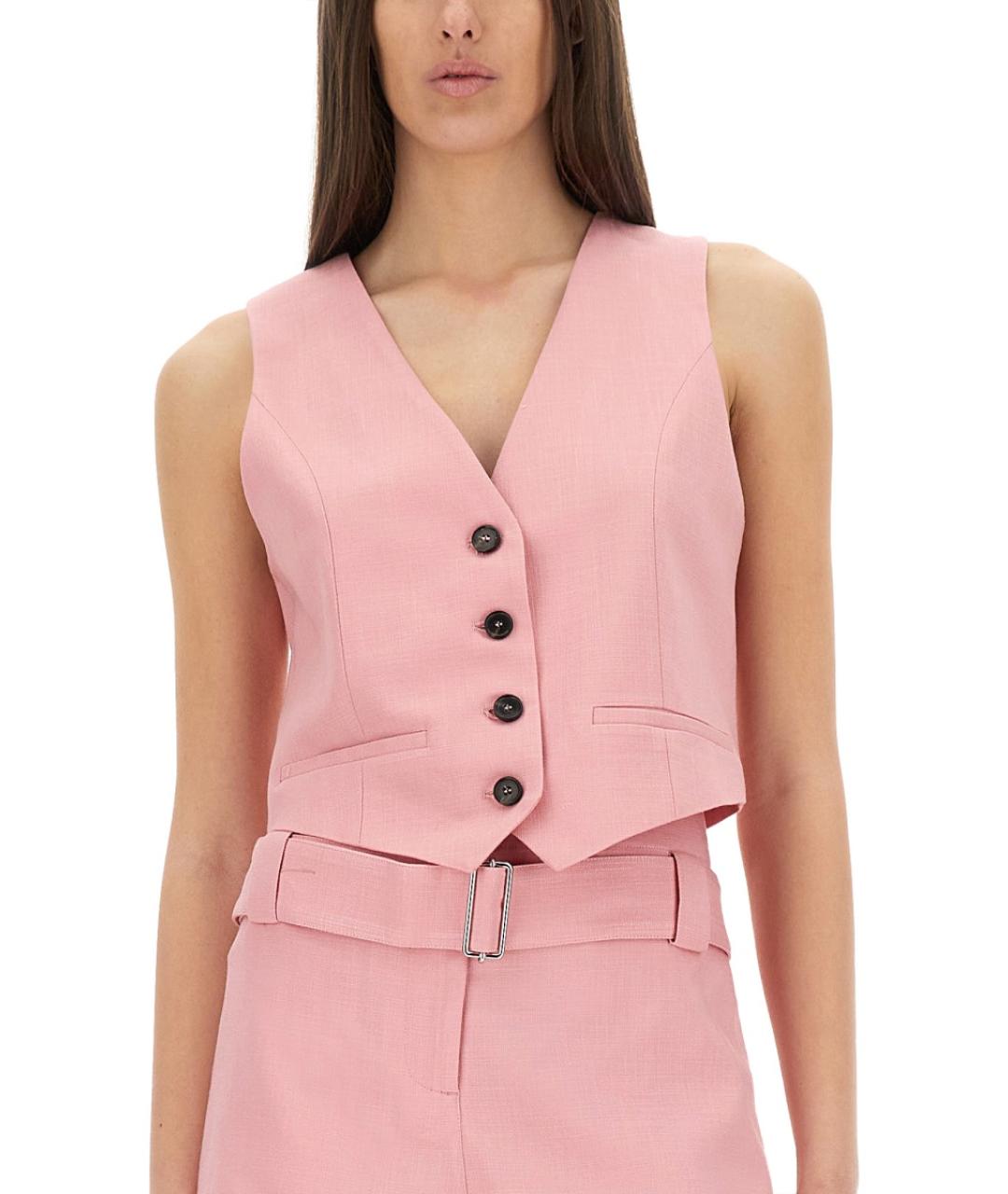 MSGM Розовый вискозный жилет, фото 5