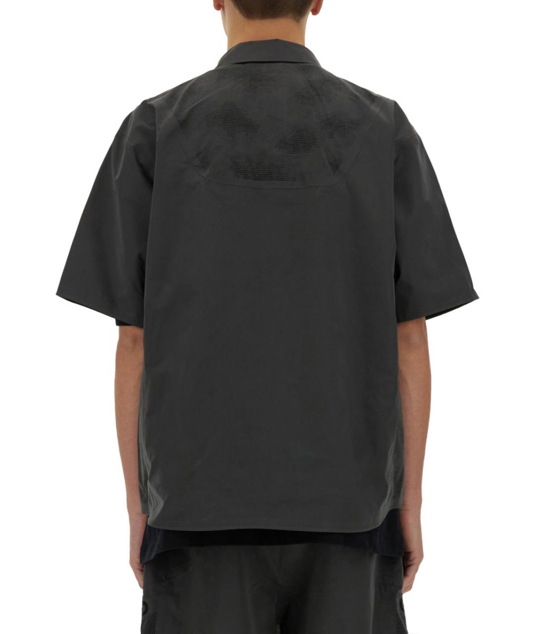 ALPHA INDUSTRIES Серая хлопко-полиэстеровая кэжуал рубашка, фото 3