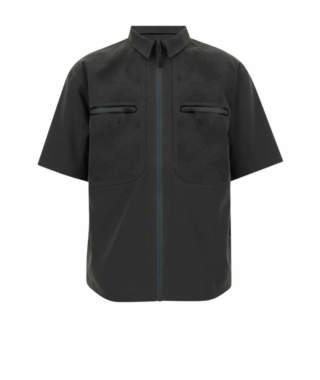 ALPHA INDUSTRIES Серая хлопко-полиэстеровая кэжуал рубашка, фото 1