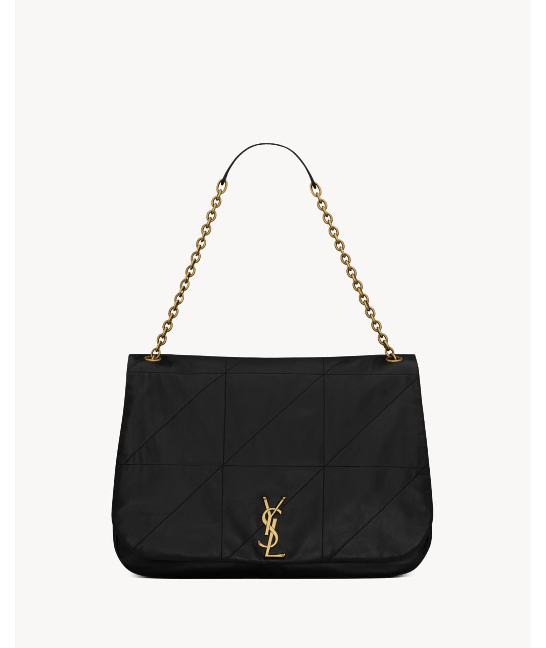 SAINT LAURENT Черная кожаная сумка через плечо, фото 7