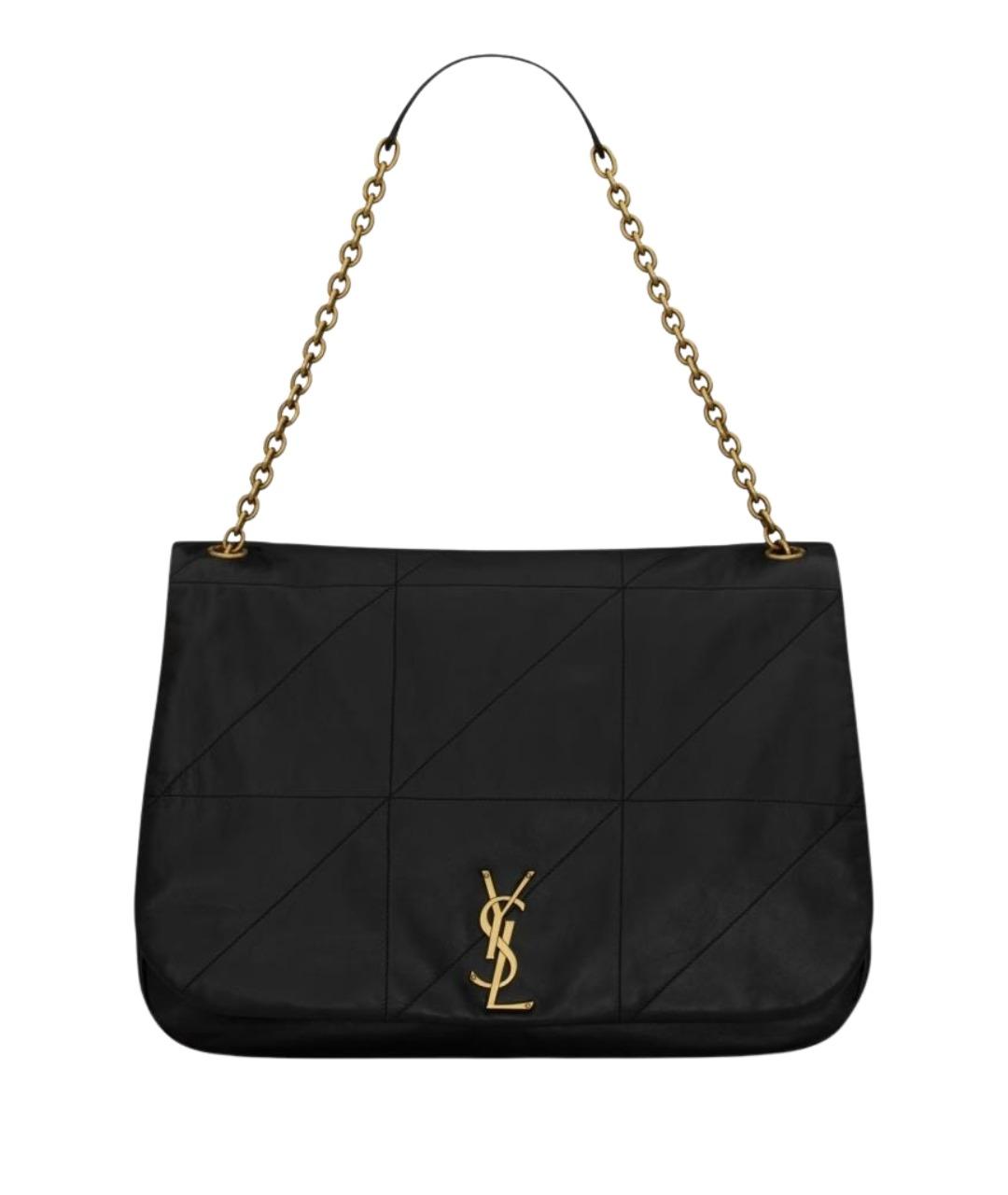 SAINT LAURENT Черная кожаная сумка через плечо, фото 1