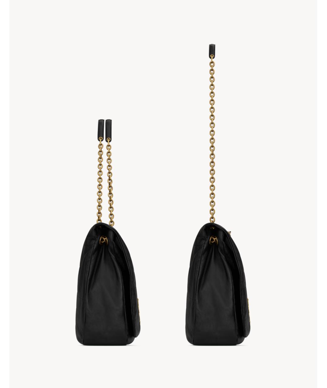 SAINT LAURENT Черная кожаная сумка через плечо, фото 4