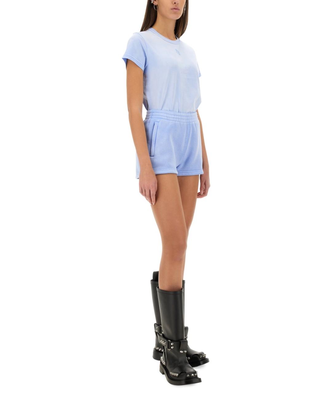 ALEXANDER WANG Голубые хлопковые шорты, фото 3