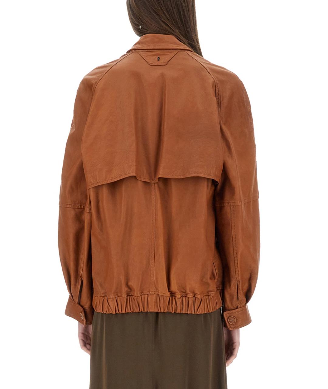 SANTORO Коричневая кожаная куртка, фото 4