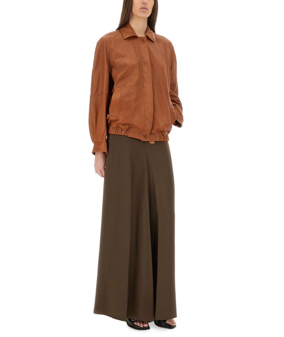 SANTORO Коричневая кожаная куртка, фото 2