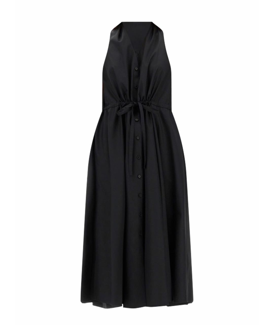 ASPESI Черное хлопковое повседневное платье, фото 1