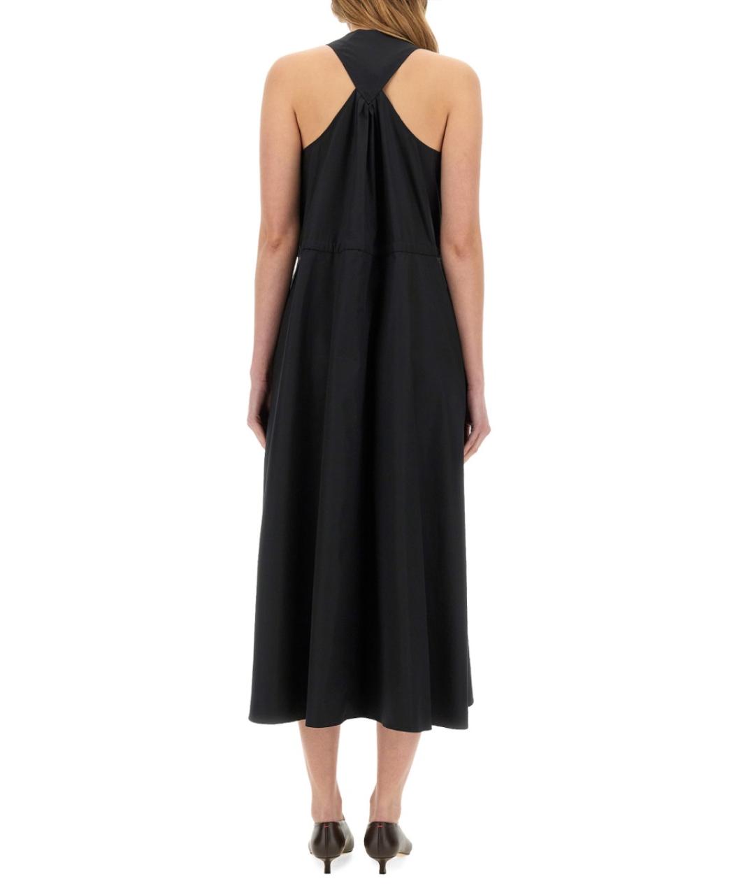 ASPESI Черное хлопковое повседневное платье, фото 3