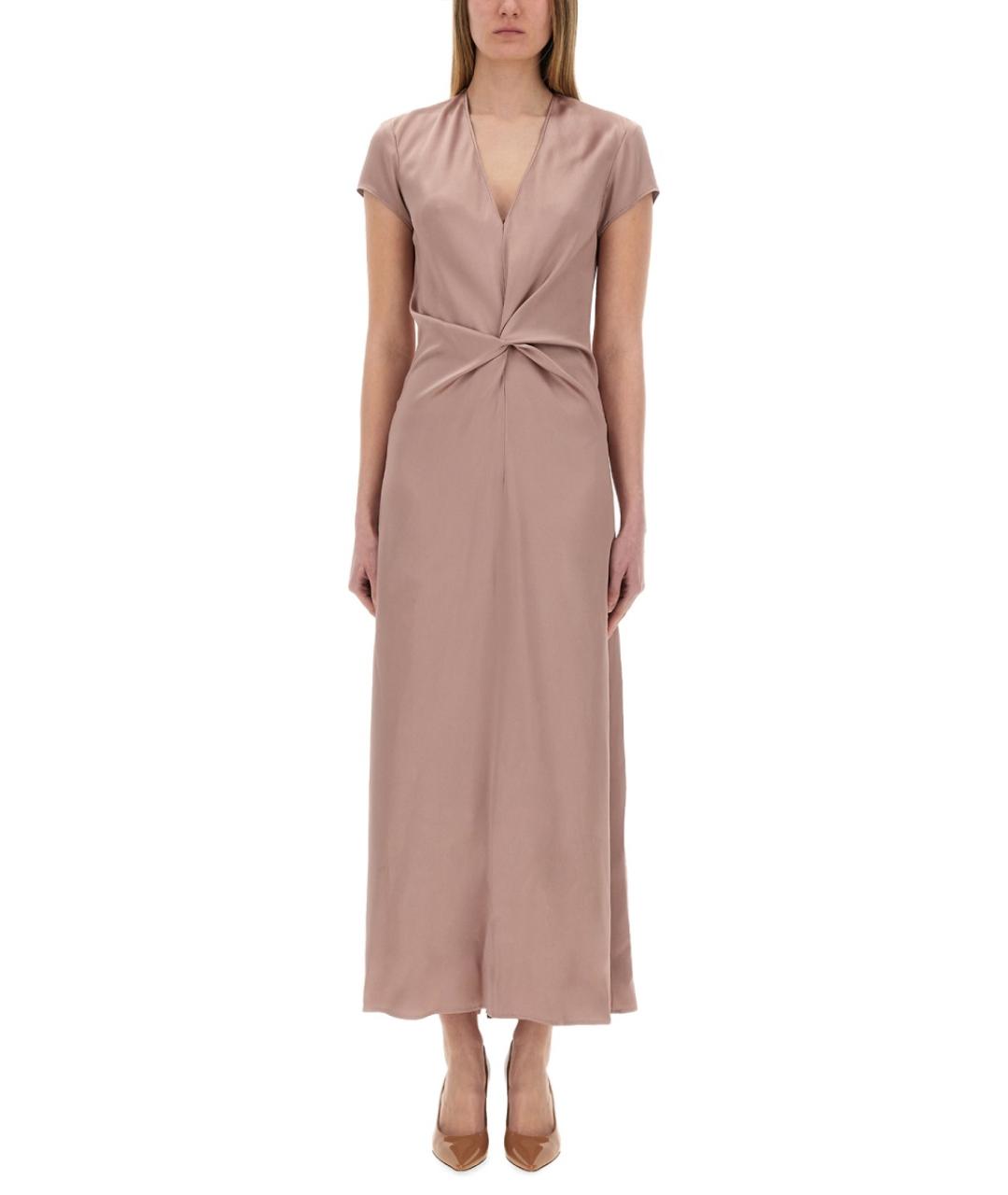 ALYSI Розовое ацетатное повседневное платье, фото 2