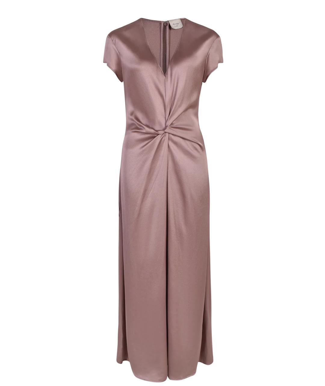 ALYSI Розовое ацетатное повседневное платье, фото 1
