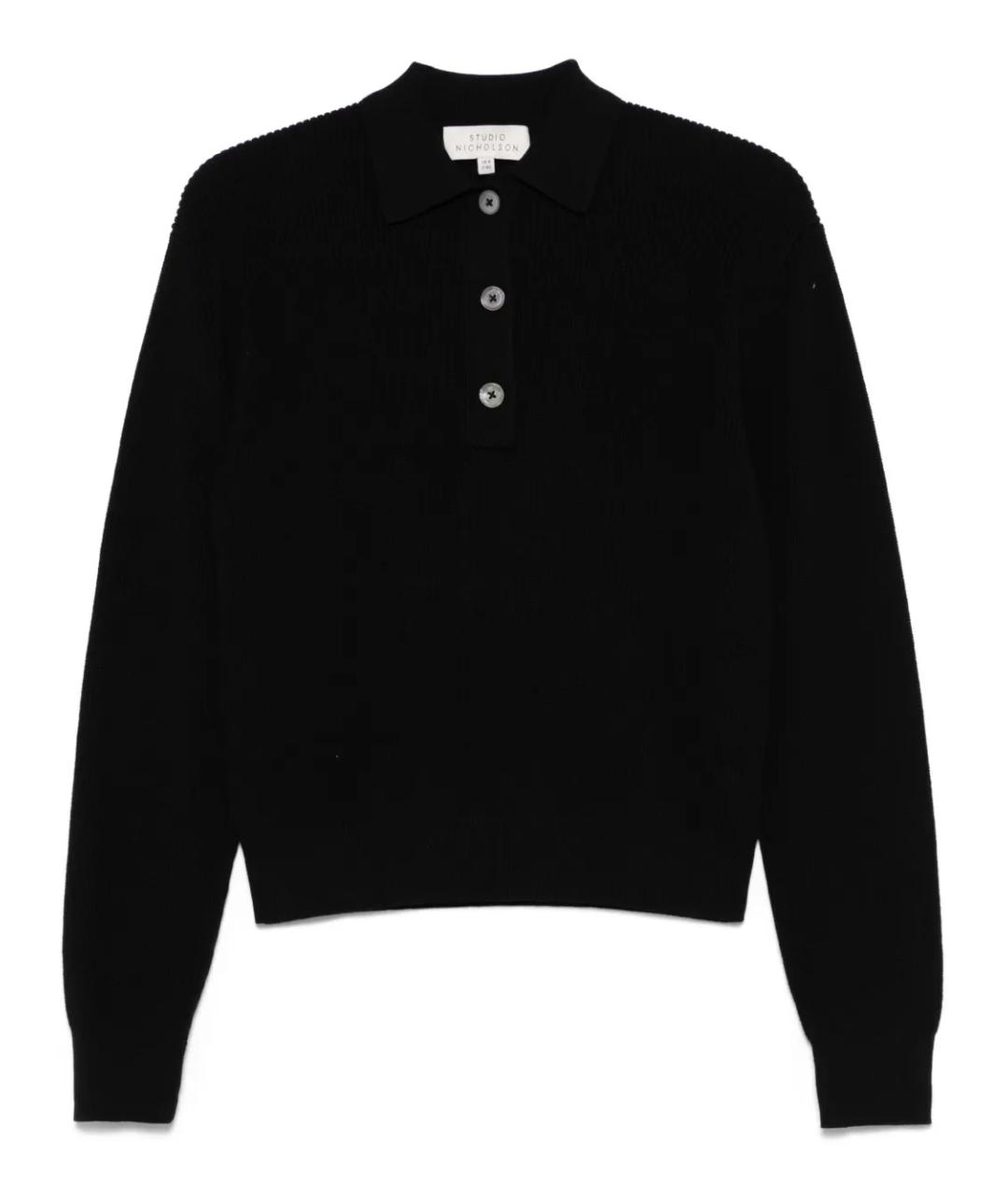 STUDIO NICHOLSON Черный хлопковый джемпер / свитер, фото 1