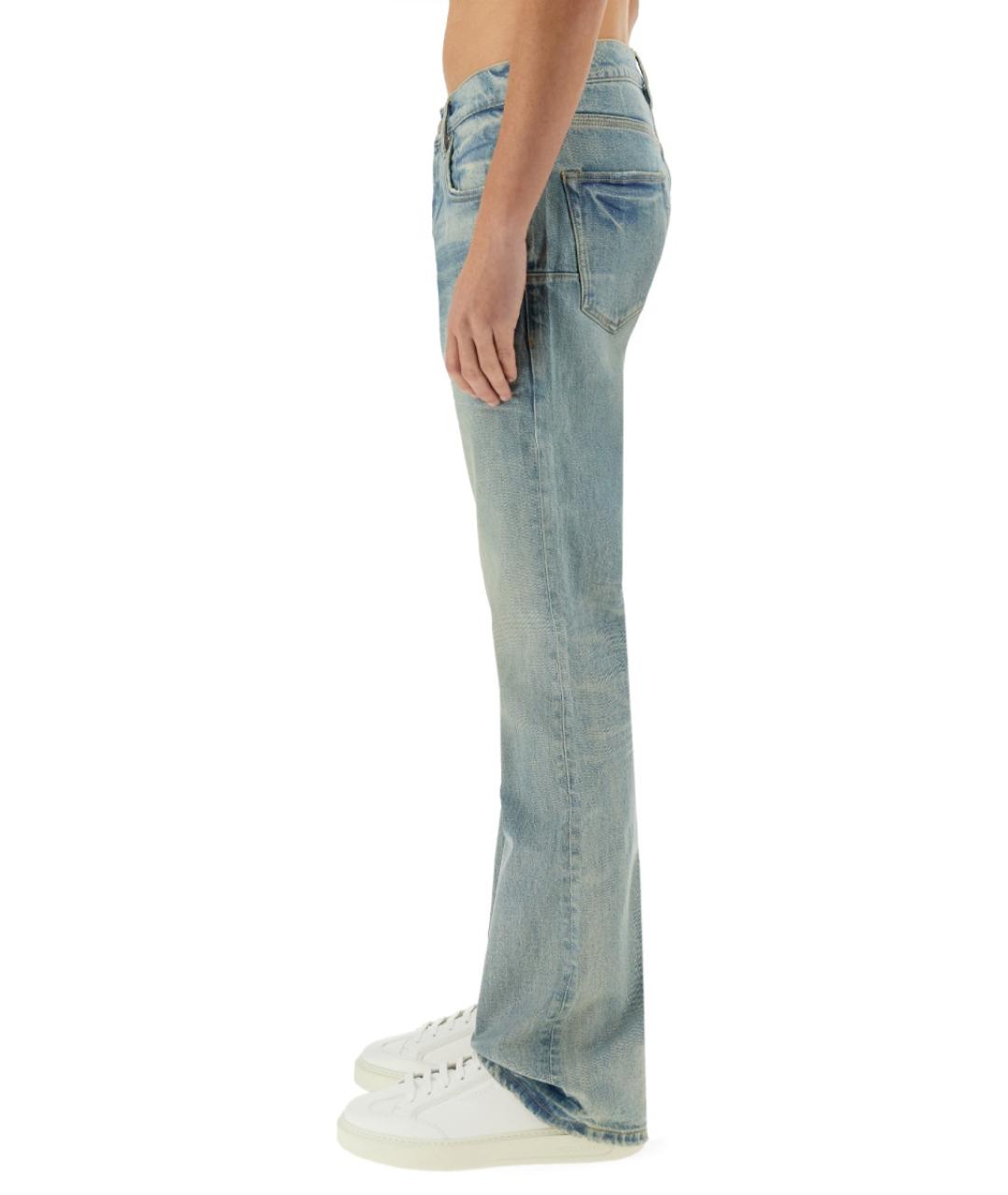 PURPLE Синие хлопковые прямые джинсы, фото 5