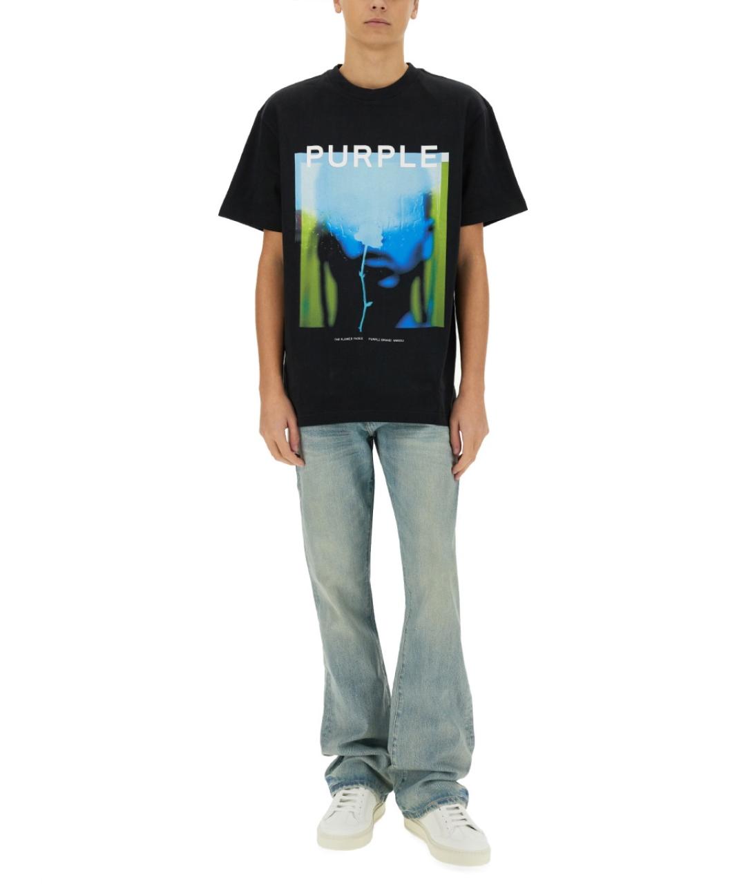 PURPLE Синие хлопковые прямые джинсы, фото 3