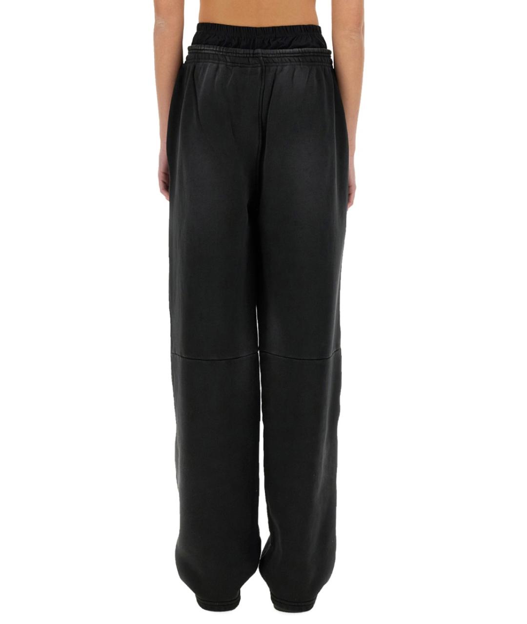 ALEXANDER WANG Черные хлопковые прямые брюки, фото 3