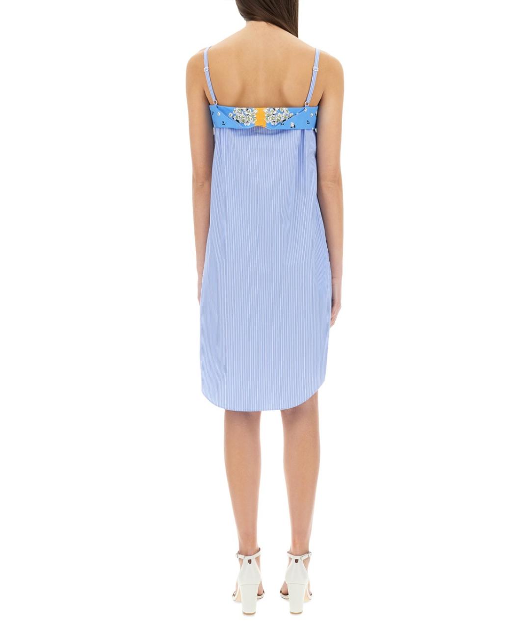 MOSCHINO JEANS Синий хлопковый сарафан, фото 3