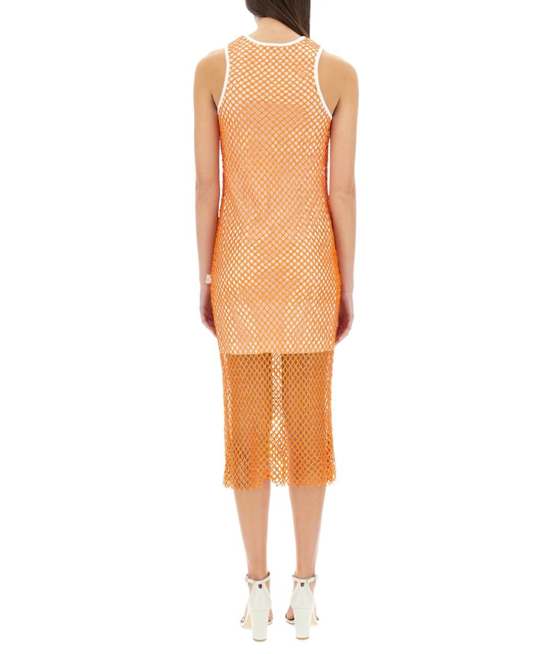 MOSCHINO JEANS Оранжевое полиэстеровое повседневное платье, фото 3