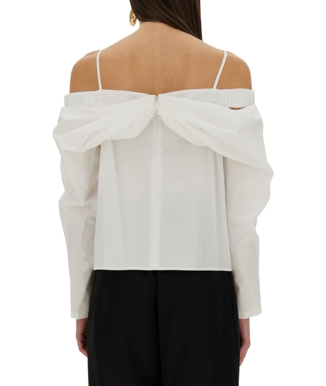 NINA RICCI Белая хлопковая блузы, фото 4
