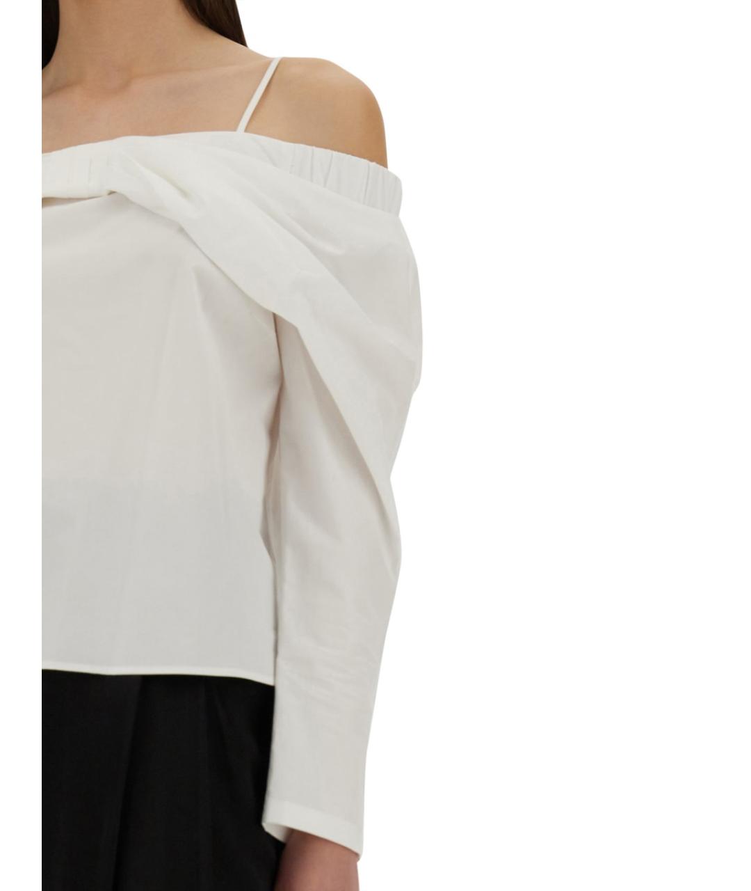NINA RICCI Белая хлопковая блузы, фото 5