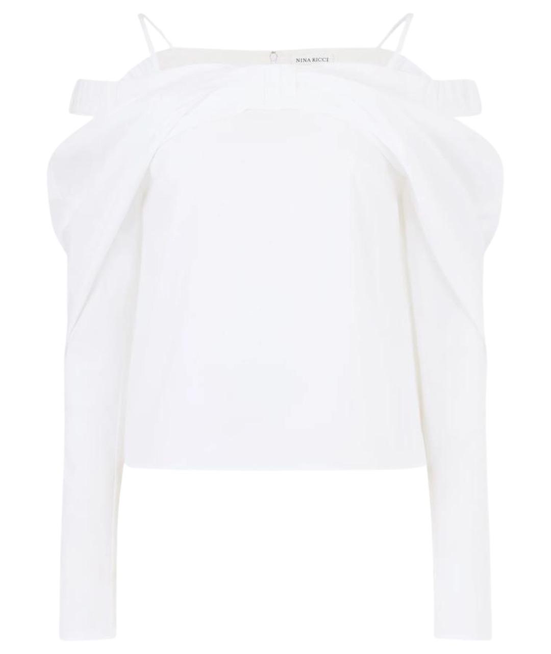 NINA RICCI Белая хлопковая блузы, фото 1