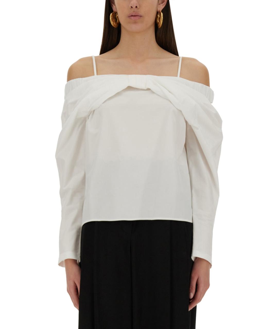 NINA RICCI Белая хлопковая блузы, фото 2