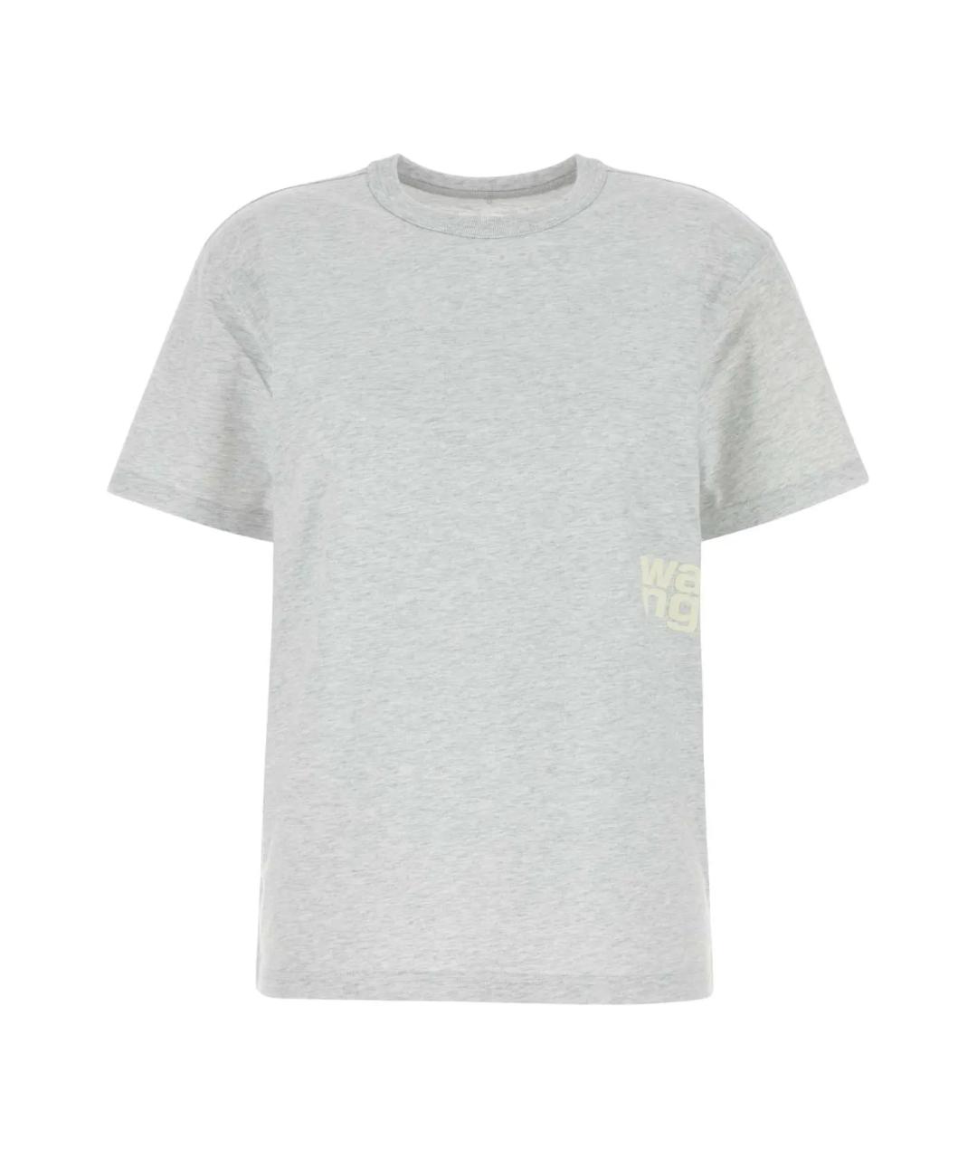 ALEXANDER WANG Серая хлопковая футболка, фото 1
