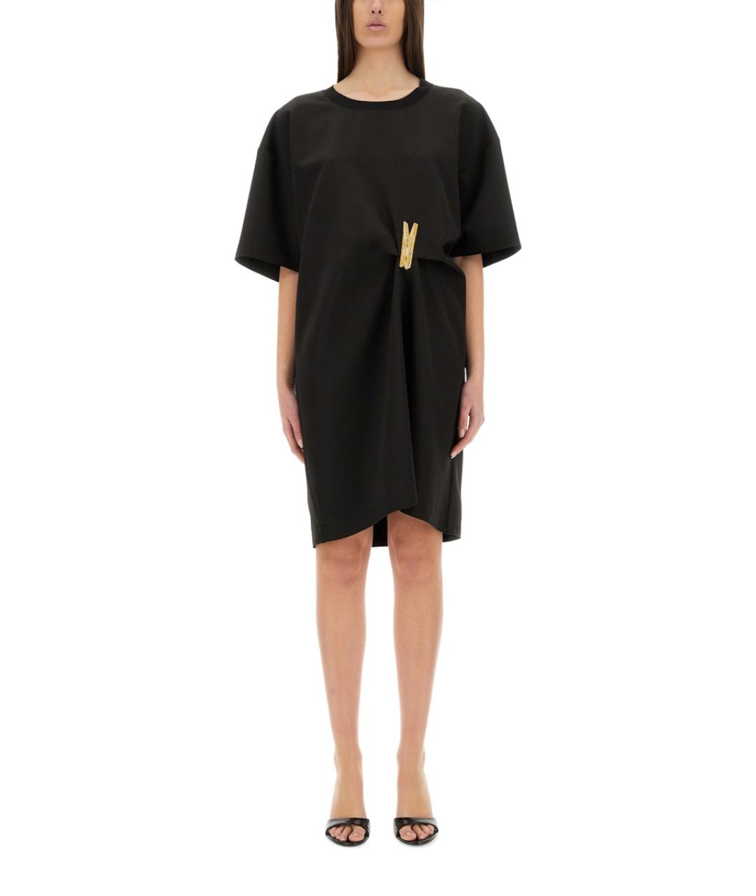 MOSCHINO JEANS Черное полиэстеровое повседневное платье, фото 2