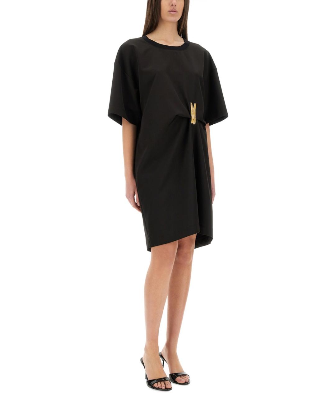 MOSCHINO JEANS Черное полиэстеровое повседневное платье, фото 3
