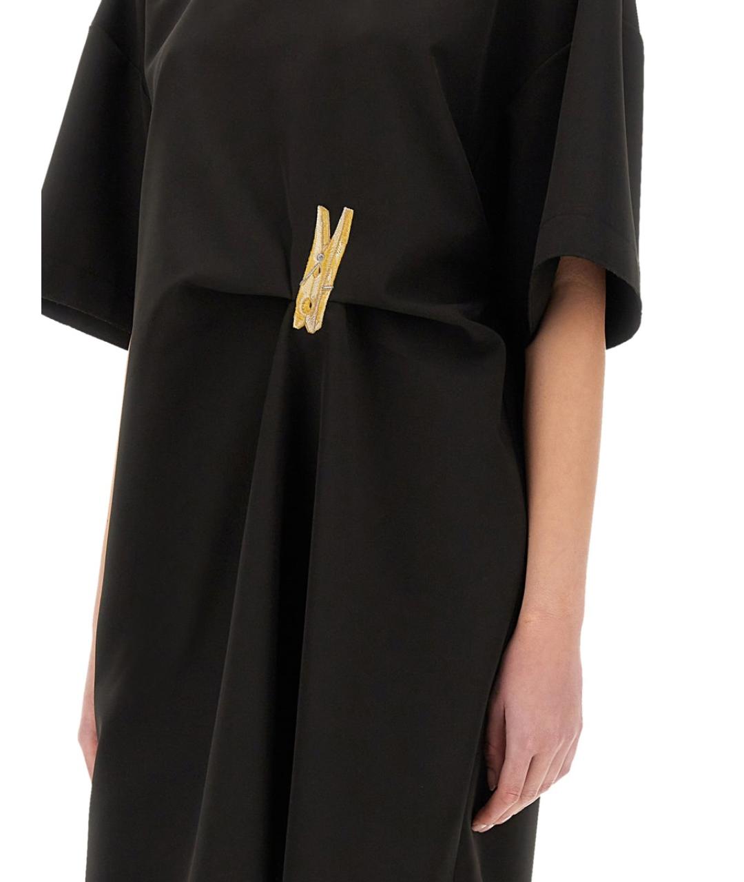 MOSCHINO JEANS Черное полиэстеровое повседневное платье, фото 5