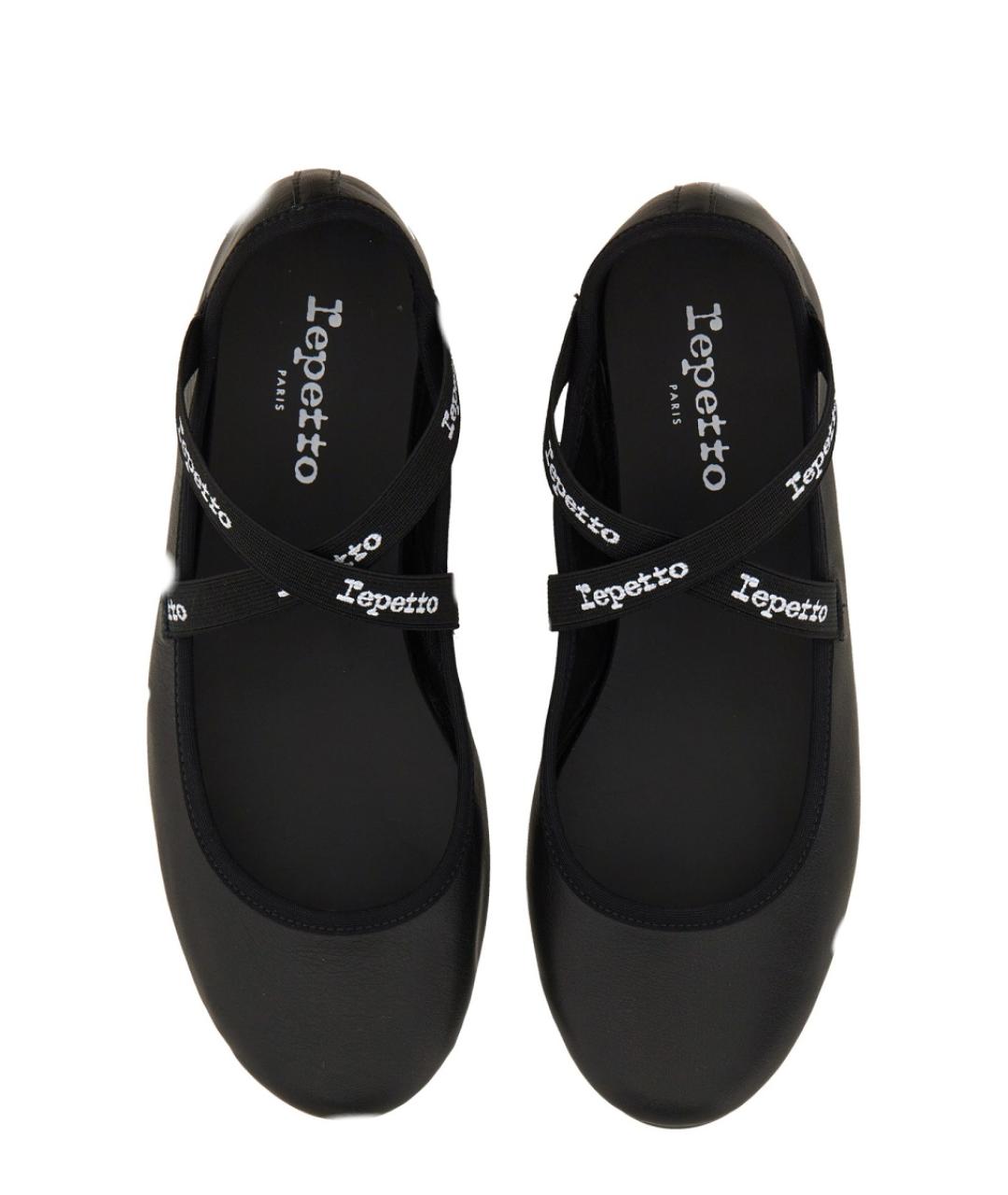 REPETTO Черные кожаные балетки, фото 5