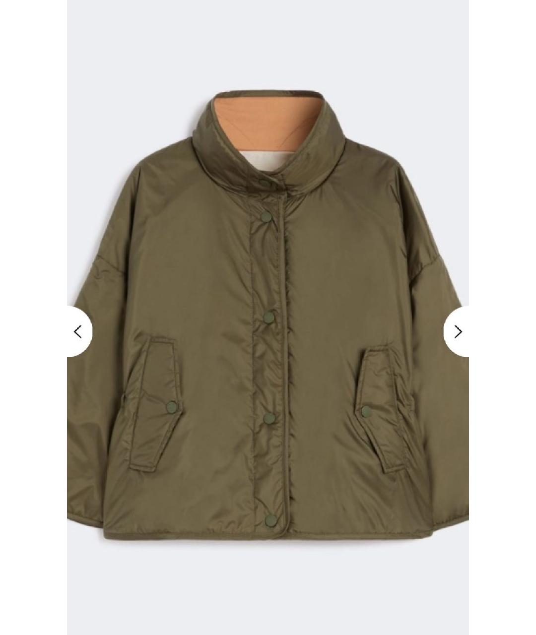 MAX MARA Хаки полиэстеровая куртка, фото 9