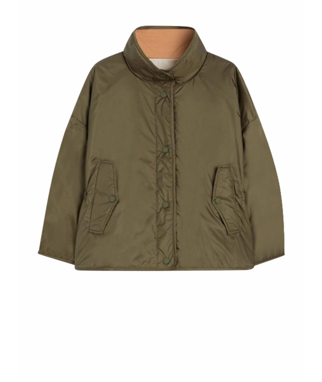 MAX MARA Хаки полиэстеровая куртка, фото 1