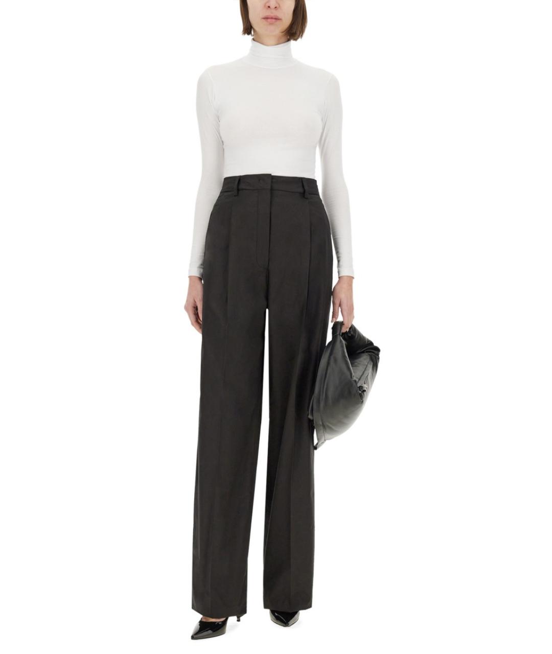 THELATEST Черные хлопковые прямые брюки, фото 2