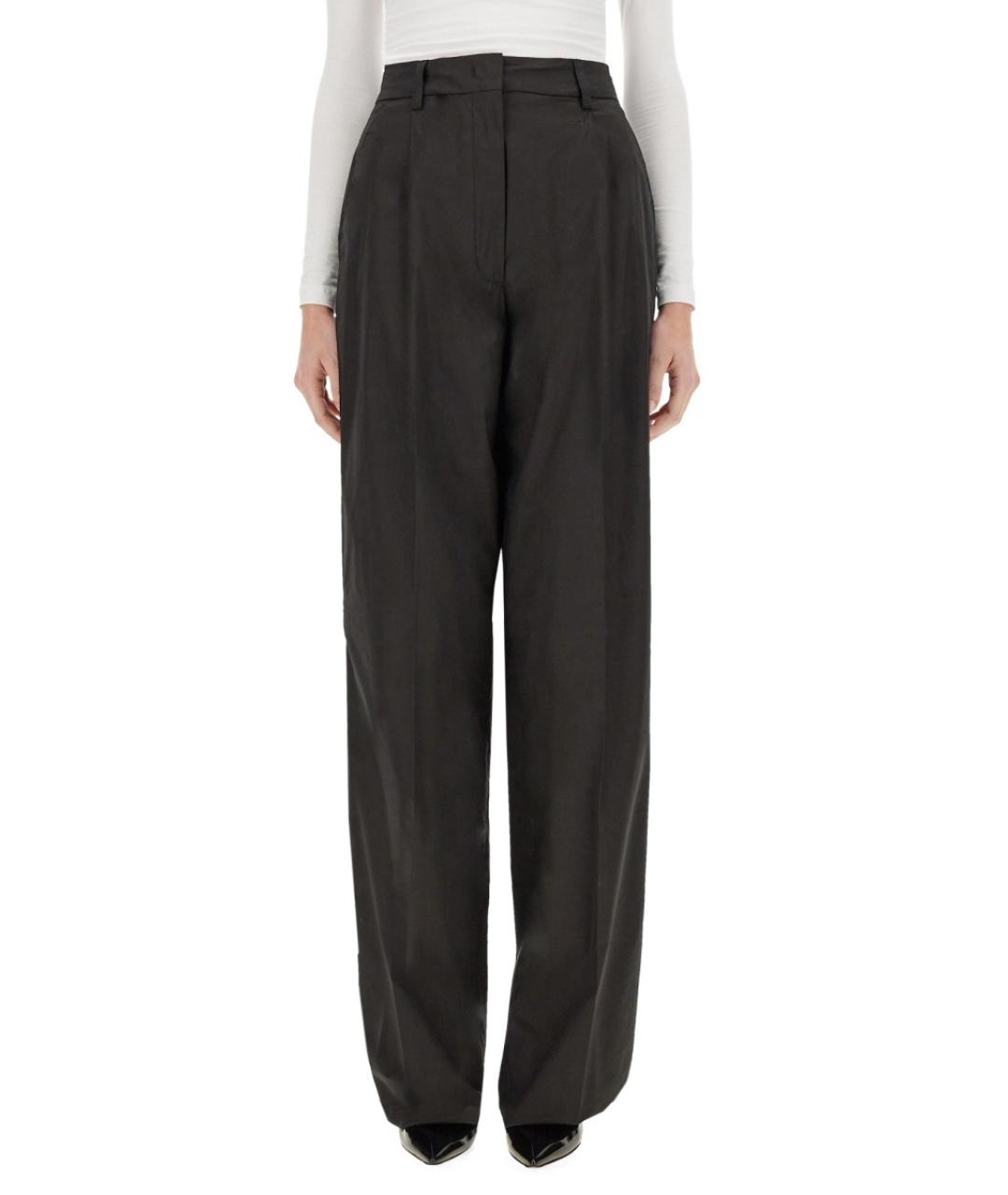 THELATEST Черные хлопковые прямые брюки, фото 5