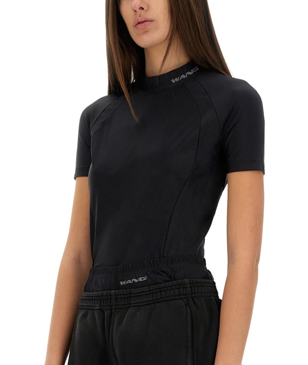 ALEXANDER WANG Черная полиамидовая футболка, фото 5
